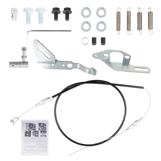 Solid Spare P7100 Throttle Swap Kit w/ 60" Adjustable Cable Mounting Brackets Return Springs