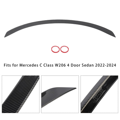 Carbon Fiber Look Rear Spoiler Wing For Mercedes Benz W206 C63S Style 2022+