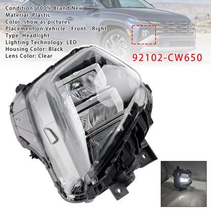 Front Right Side Headlight Assembly 92102-CW650 For Hyundai Tucson  2025-2026