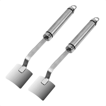 2PC Corn Peeler Stainless Steel Corn Cob Stripping Tool w/ Hook Long Handle Corn
