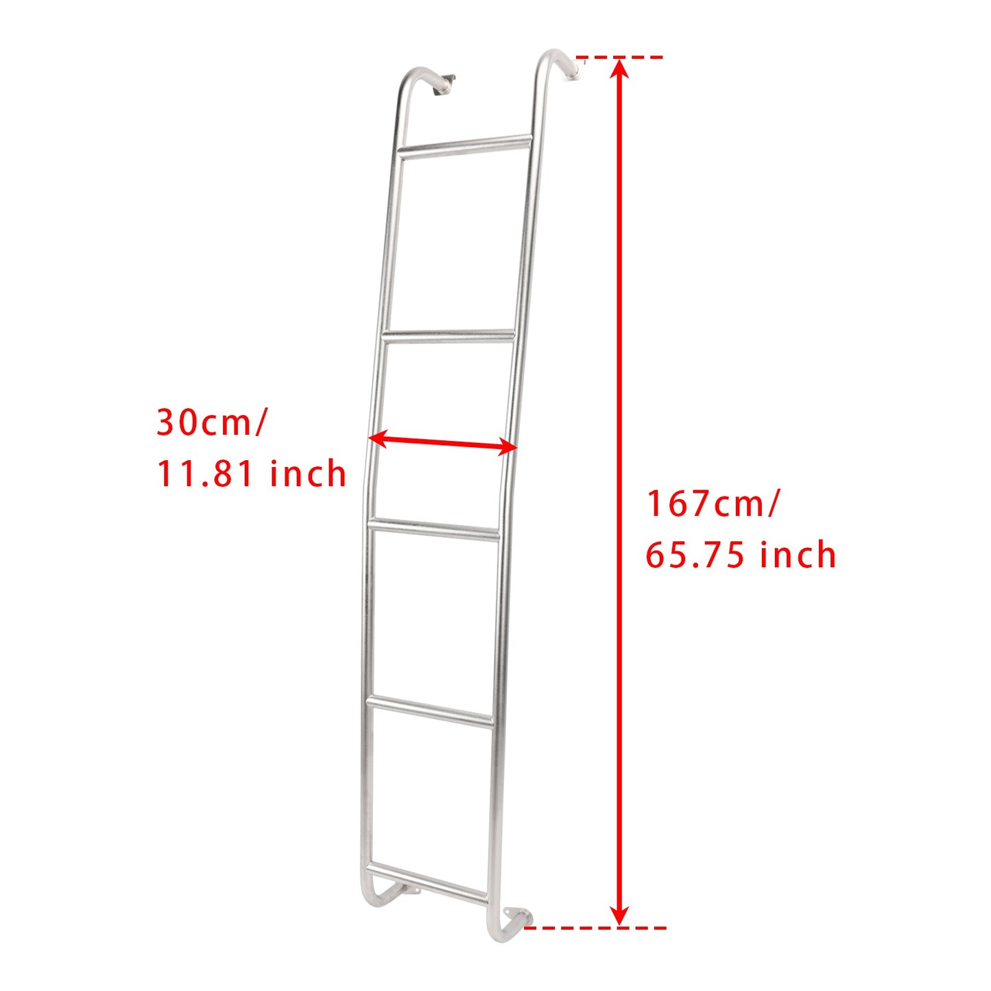 Stainless Steel 5-Step Van Ladder 093PML For Dodge Ram ProMaster High Roof 14-25