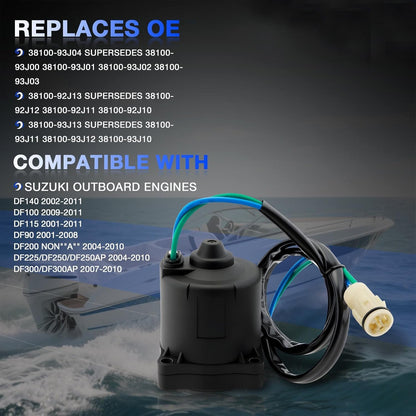 Power Tilt Trim Motor For Suzuki Outboard DF200 DF225 DF250 DF300 38100-93J04