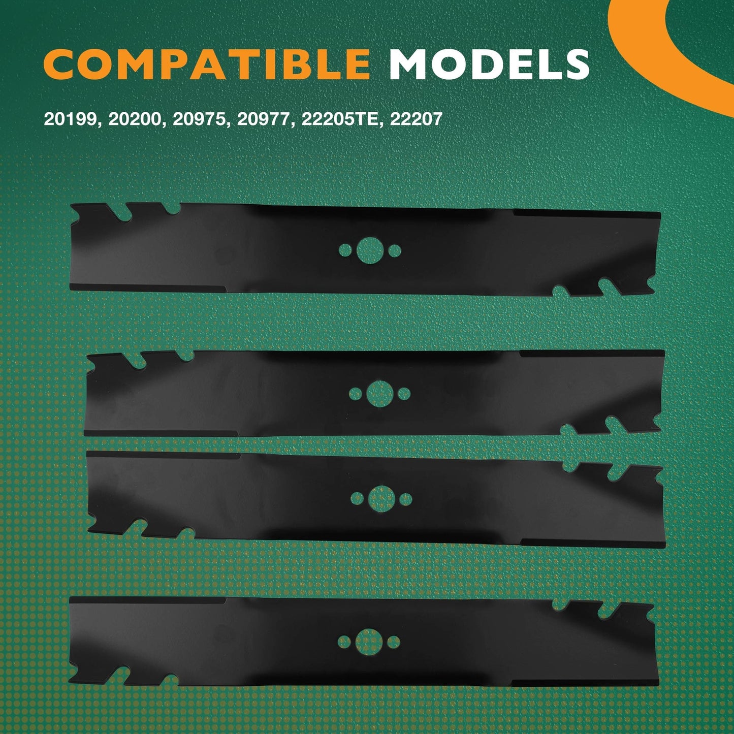4x 120-9500-03 Lawn Mower Mulching Blades For Toro Exmark ECKA30 22205TE 20120