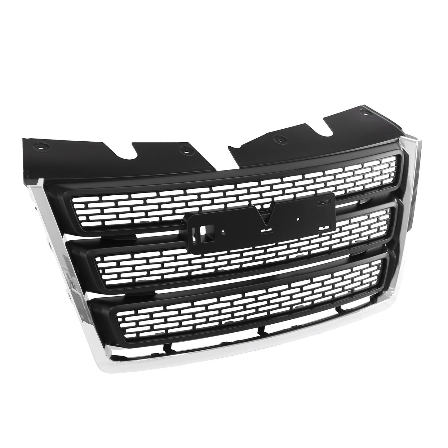 Front Bumper Grille Black w/Chrome Trim For 2010-2015 GMC Terrain SLT GM1200630