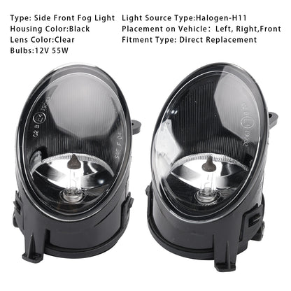 Pair Front Bumper Driving Fog Light For Audi A6 C6 2005 2006 2007 2008