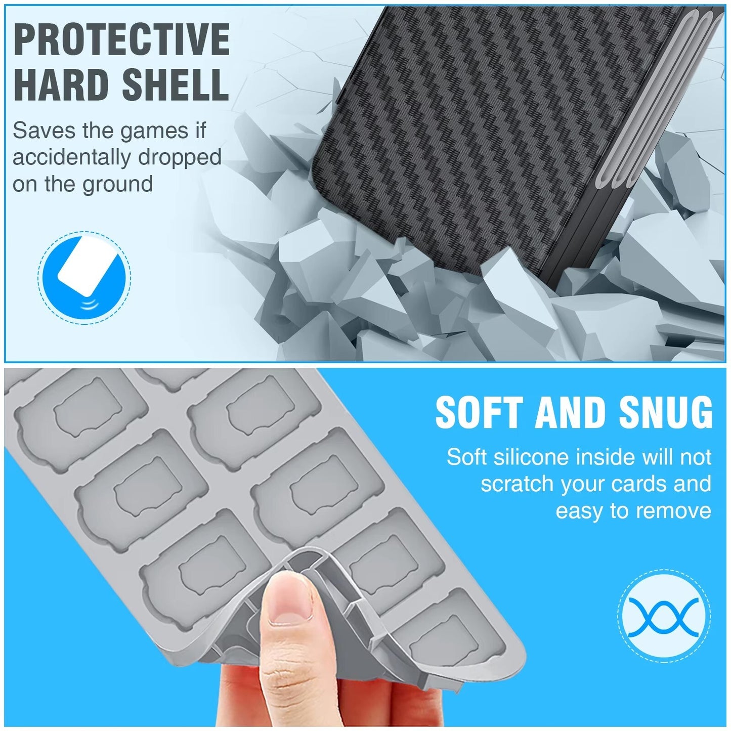 Game Card Case 72 Slot Storage Holder For Nintendo Switch Travel Carry Cover Box