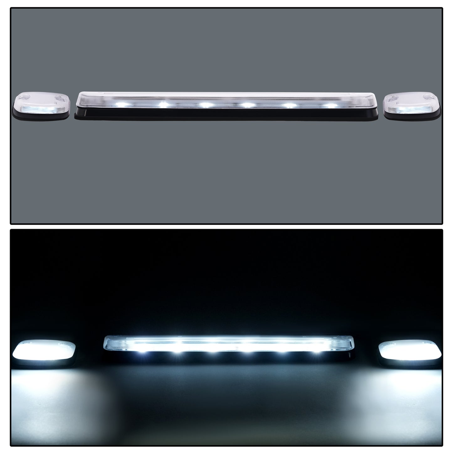 Solid Spare 3Pcs White LED Cab Roof Marker Top lights For Chevrolet Silverado 2500 3500