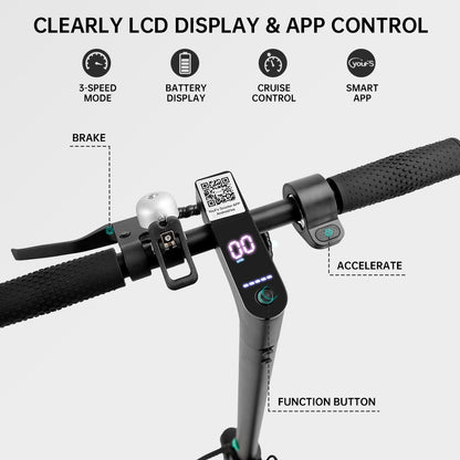 8.5" Folding Electric Scooter With app 350W 35KM Range  City Commute