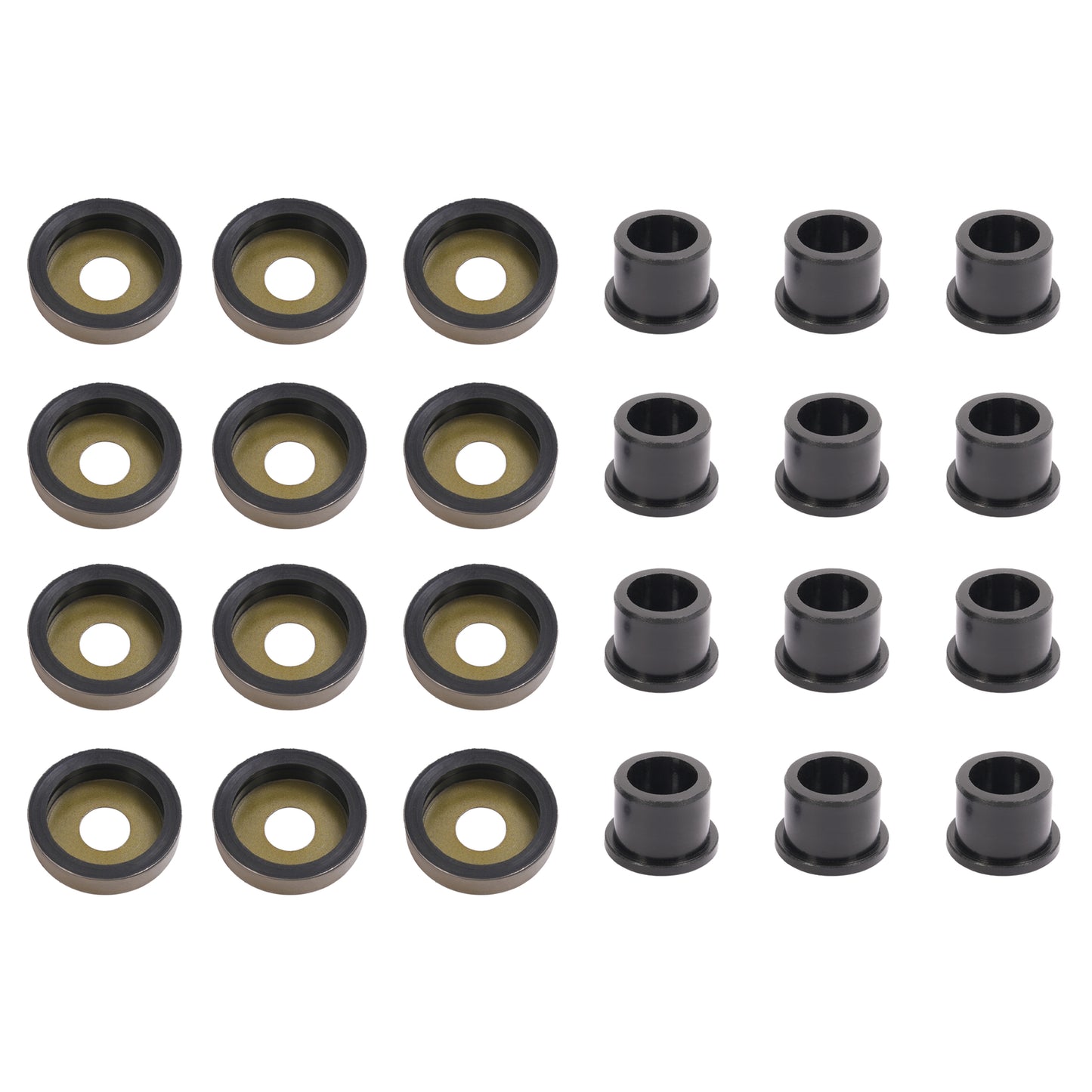 Solid Spare For Yamaha Banshee 350 YFZ350 Black & Gold Front A Arm Bushing & Dust Cover Kit