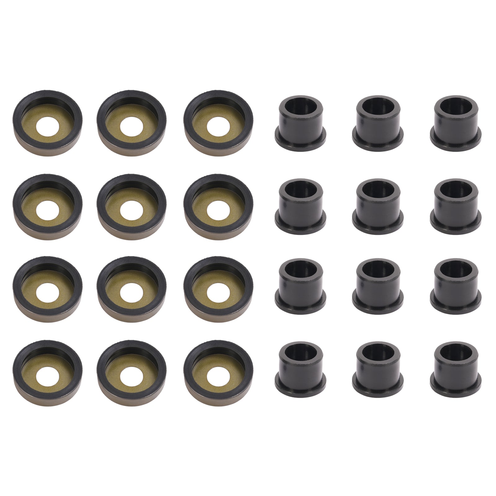 Solid Spare For Yamaha Banshee 350 YFZ350 Black & Gold Front A Arm Bushing & Dust Cover Kit