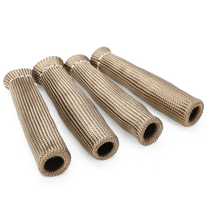 8x Spark Plug Header Boots 2500 degree F Plug Heat Shield Sleeve Wire Cover Wrap