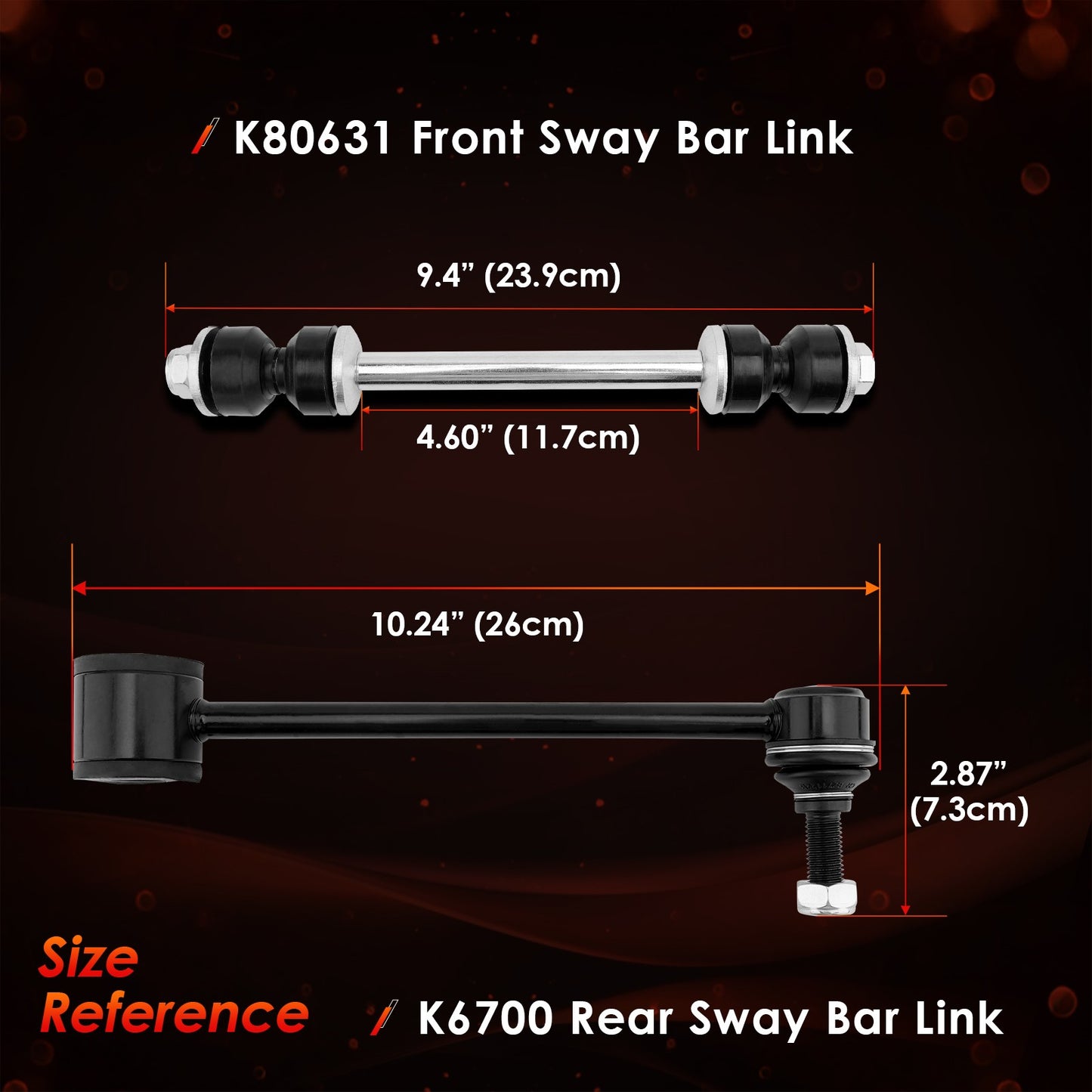 Front Rear Sway Bar Links For Chevy Tahoe Suburban 1500 Avalanche Yukon Cadillac