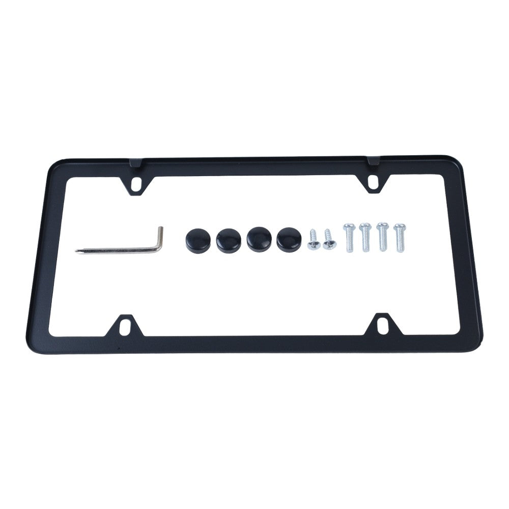 Fits For BMW License Plate Frame Stainless Steel BLACK SLIMLINE 82120010399