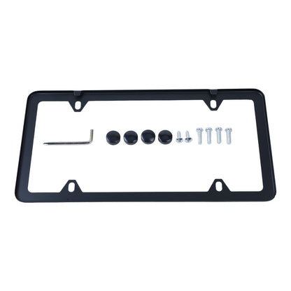 Fits For BMW License Plate Frame Stainless Steel BLACK SLIMLINE 82120010399