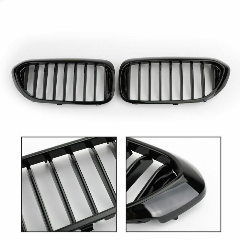 Glossy Black Front Kidney Grille Grill fits BMW 5 Series 530i 540i G30 2017-2019