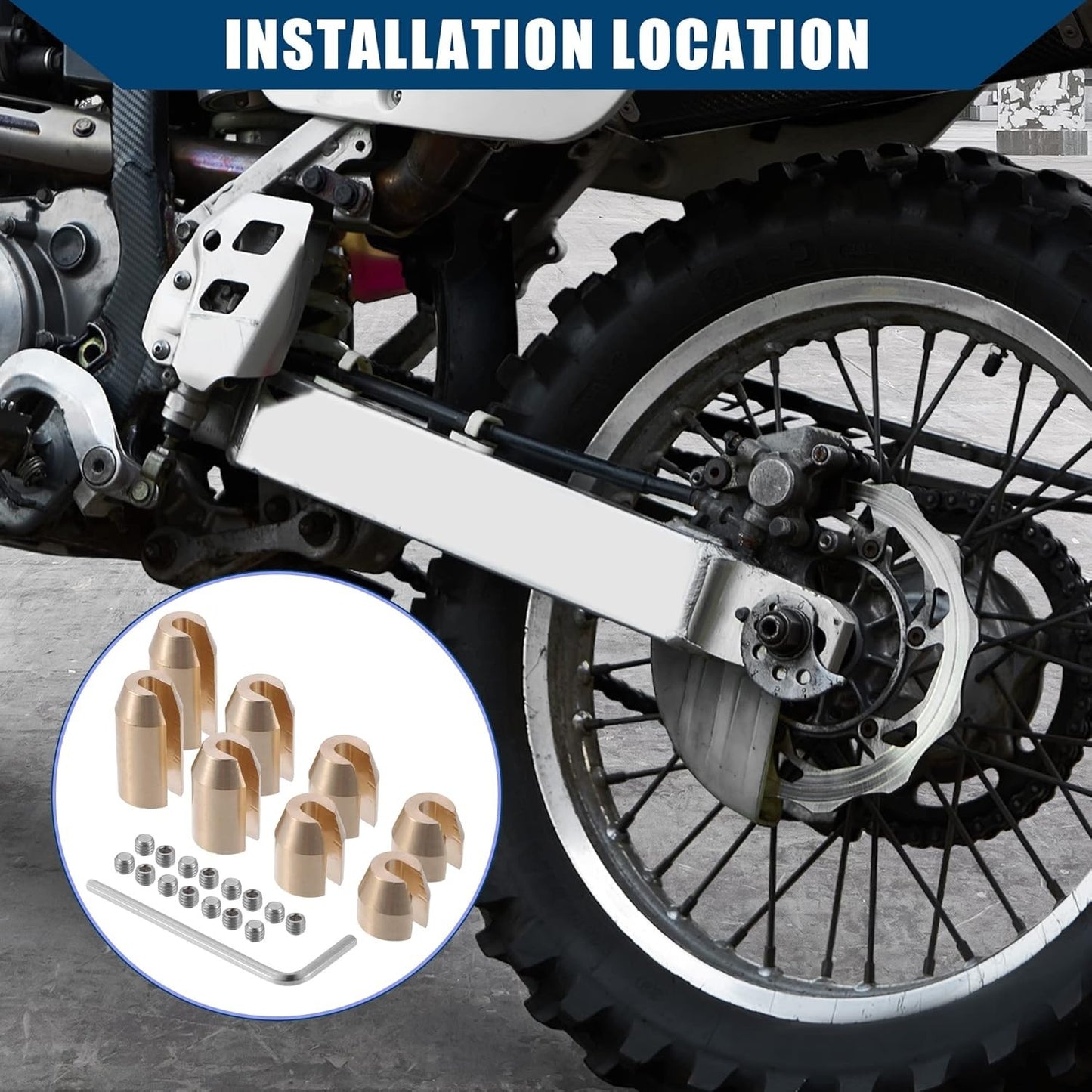 12 Pack Motorcycle Brass Wheel Tire Spoke Balancing Weights Set 1/4 to 1-1/2 oz