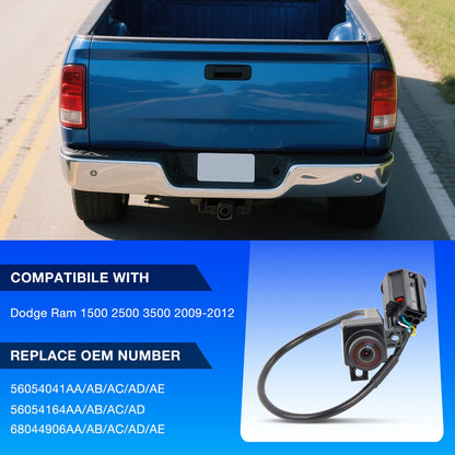 For 2009-2012 Dodge Ram 1500 2500 3500 Rear View Backup Tailgate Camera EXV
