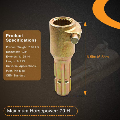 PTO Extender Adaptor Female 21 & 1-3/8" Male 6 & 1-3/8" Spline For 70HP Engine