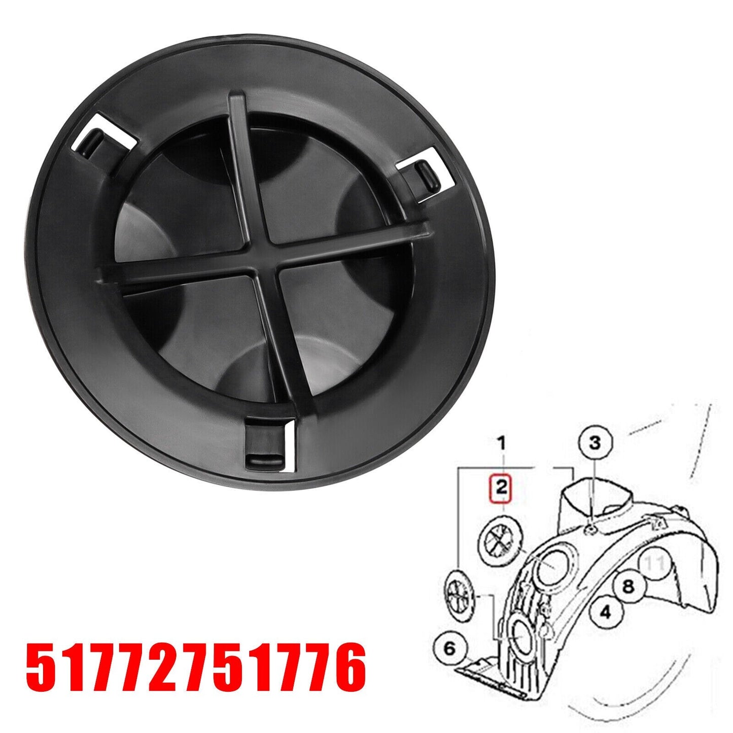 Internal Covering Cap For 2007-2015 Mini Cooper 51772751776