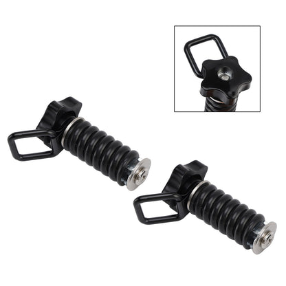 2X Tie Down Anchor With D-Ring 1" Black Black For Polaris Rzr 570 800 900 1000