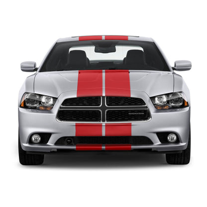 DUAL 10" VINYL RALLY STRIPES RACING STRIPE + BONUS INSTALL KIT For DODGE CHARGER