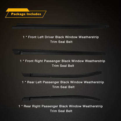 Outside Window Weatherstrip Trim Seal Belt Fits 05-15 Toyota Tacoma Double Cab