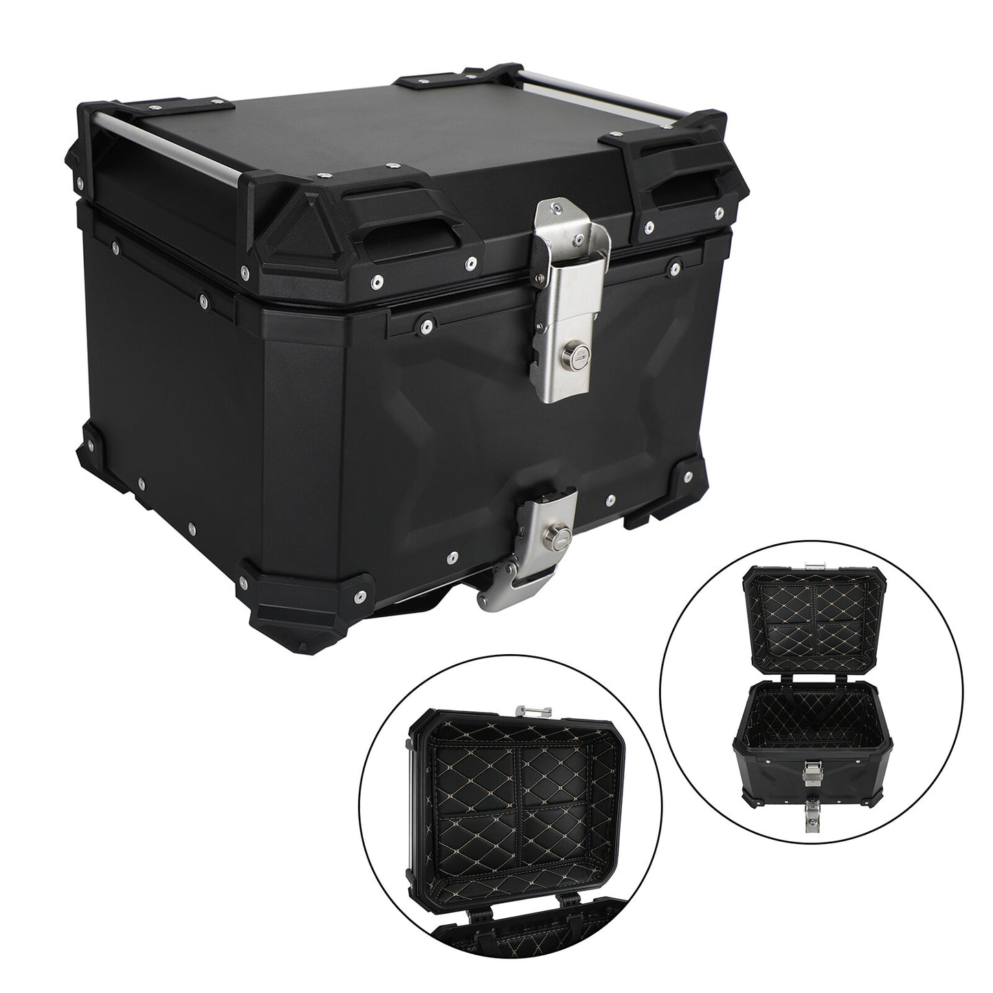 Tail Box Top Luggage Box Pack Trunk Universal 45L For Bmw R1200Gs R1250Gs F750Gs