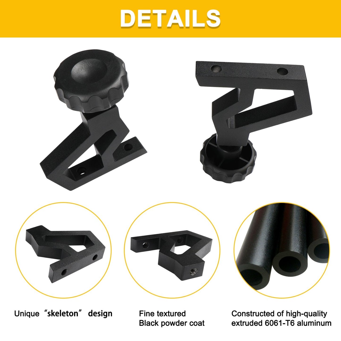 Hi-Lift Jack Mounting Bracket For 07-18 Jeep Wrangler JK Hood Hinge Bracket Kit