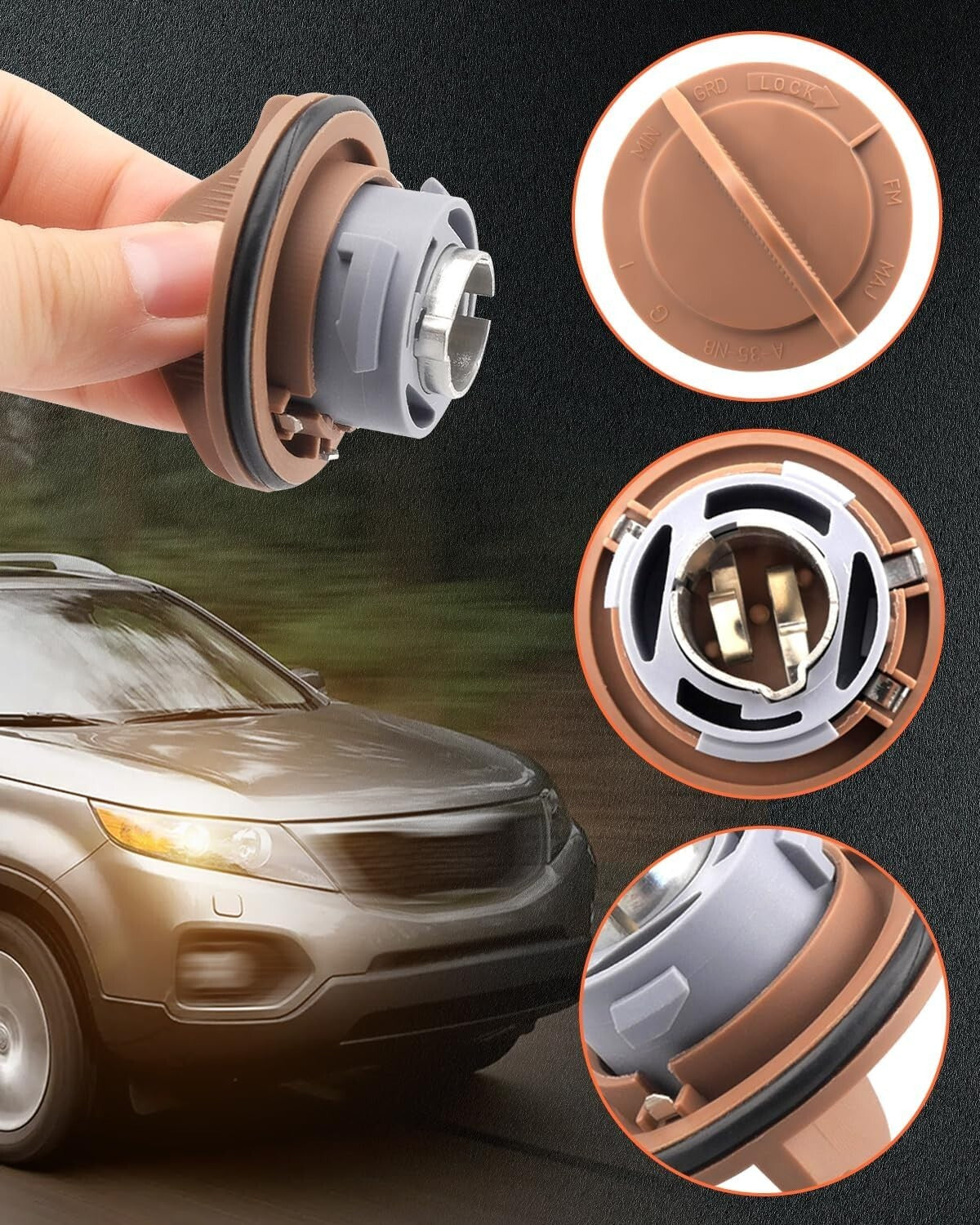 Turn Signal Light Socket 2011-2015 for Kia EX Sorento LX SX Base 92166-1U000