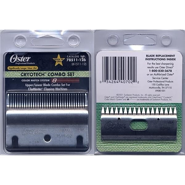 Solid Spare Oster 78511126001 Clip Master Combo Blade Set 78511-126