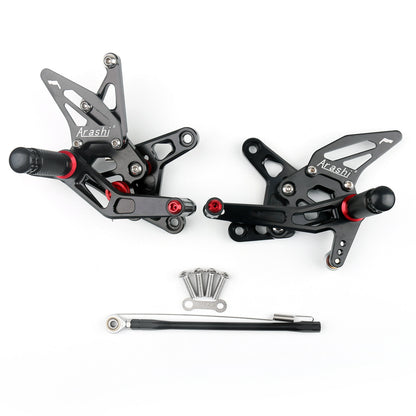 Rearset Rear set Foot pegs Fits for Kawasaki ZX6R ZX 6R 2007-2008 Black