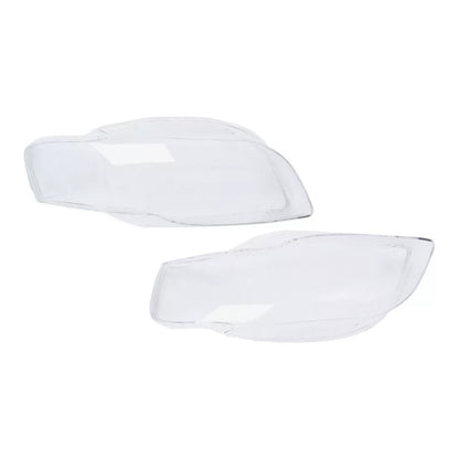 2PCS Front Headlight Glass Clear Cover For Audi A4 B7 8E 2005-2008