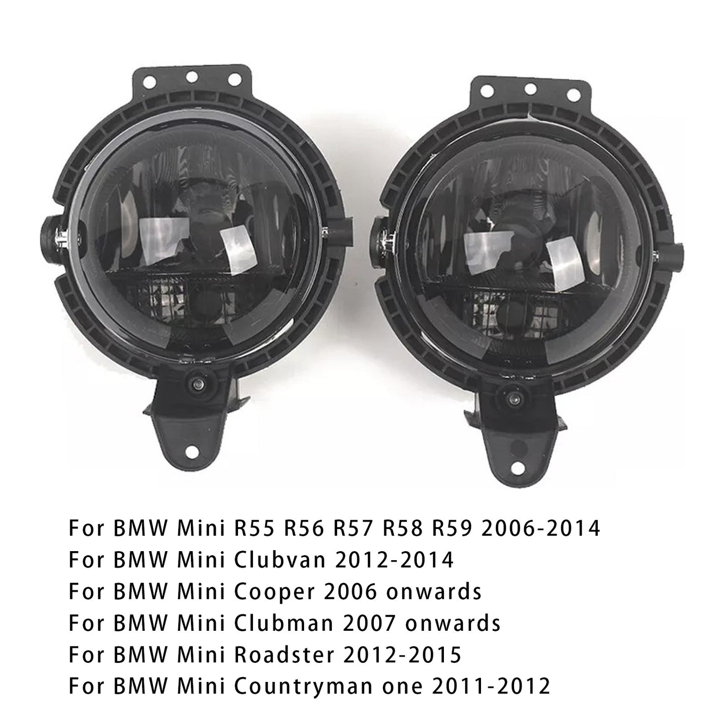 Pair Front Bumper Fog Light For Mini R55 R56 R58 R59 R60 63172751295 Smoke Lens