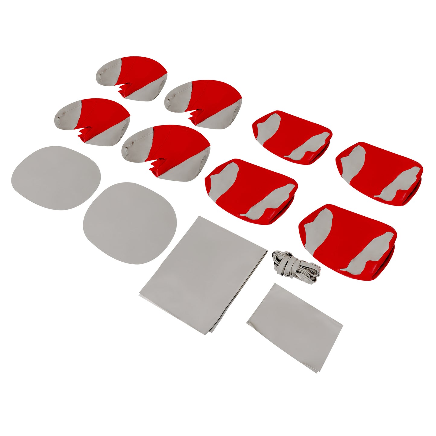 Solid Spare PVC Red Gray Full Set Seat Covers For Sea-Doo Speedster 150 2007-2011 2008 2009