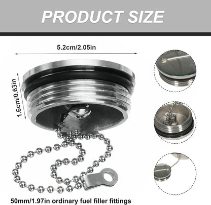 Boat Deck Fill Cap Cabin Hardware 2 Inch 316 Stainless Steel Boat Parts