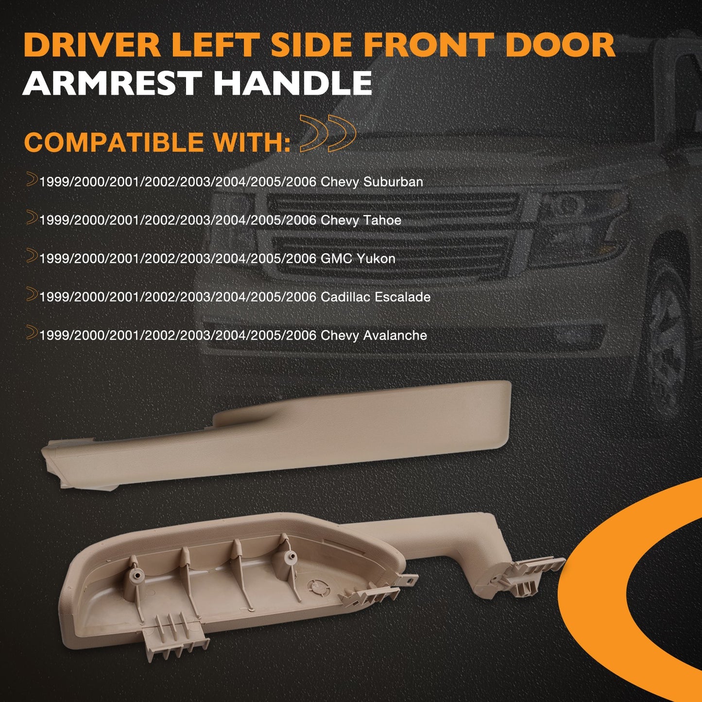 Beige Door Armrest Handle Driver Passenger Side Fit Chevy Suburban GMC 1999-2006