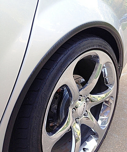 BLACK CARBON FIBER WHEEL WELL FENDER TRIM MOLDING D.I.Y. KIT - WARRANTY
