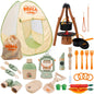 Kids Camping Set with Tent Toy Campfire 42Pcs Camping Pretend Play Tent