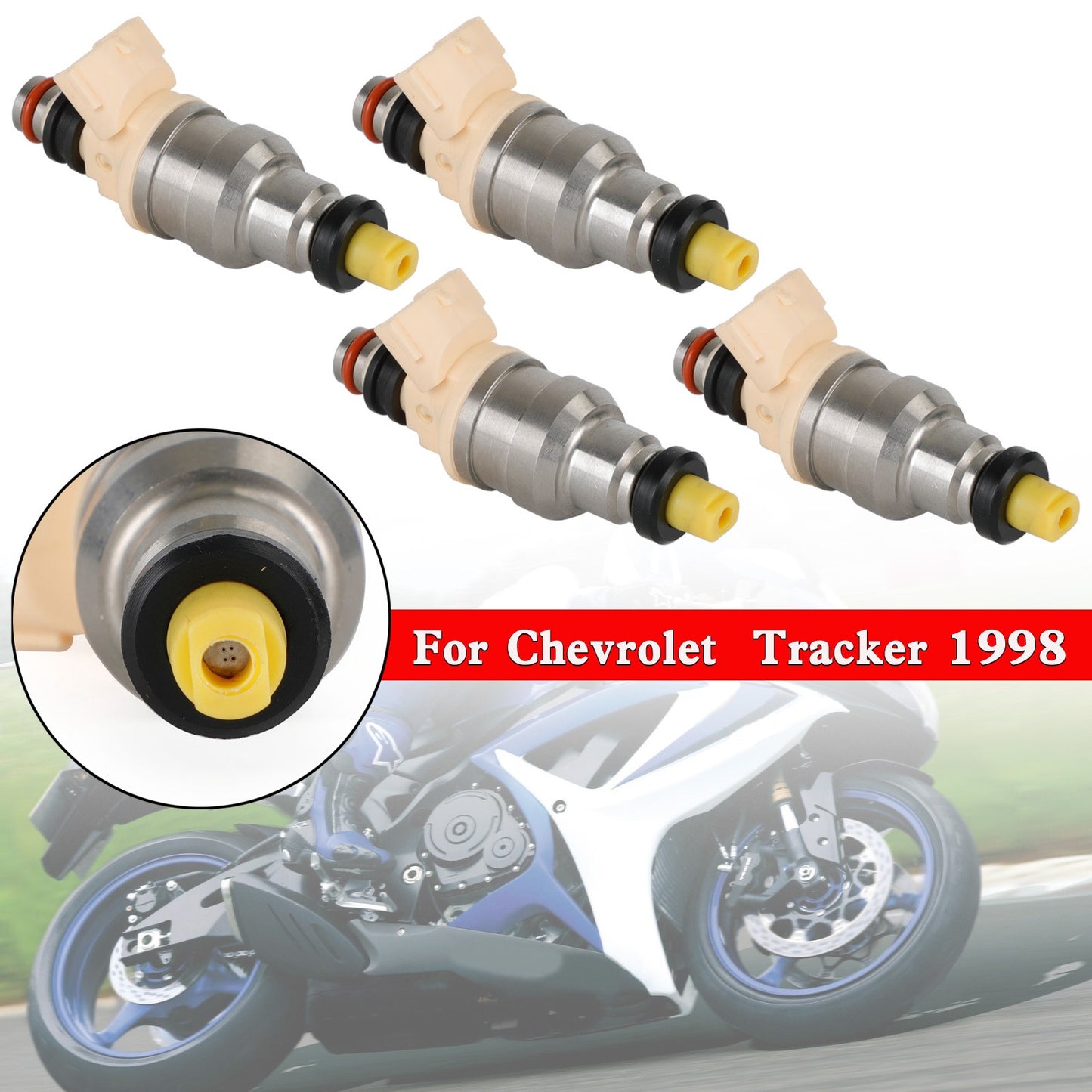 4PCS 15710-58B00 Fuel Injectors Fit Suzuki Sidekick Tracker X-90 1.6L INP-470