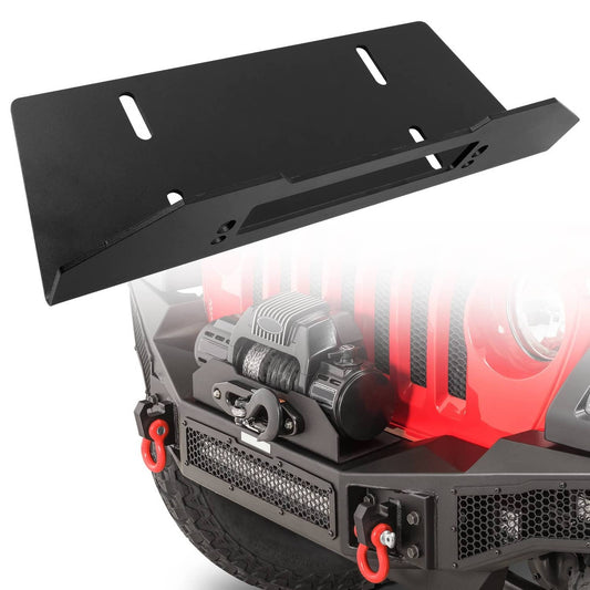 Solid Spare Winch Mounting Plate Mount Bracket For Go Rhino Rockline Jeep Gladiator JL JT