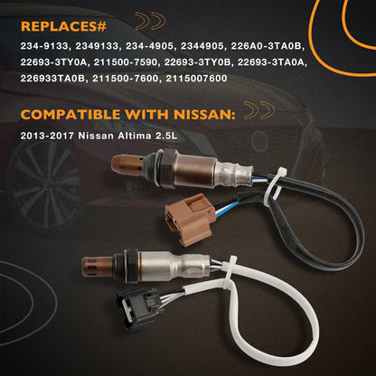 Upstream & Downstream Air Fuel Ratio O2 02 Oxygen Sensor For 13-17 Nissan Altima
