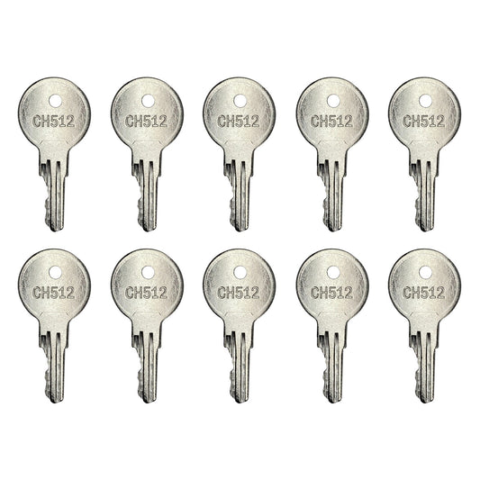 Solid Spare (10) Ignition Key For Bauer Locks Yale Diamond Plate American Crane CH512