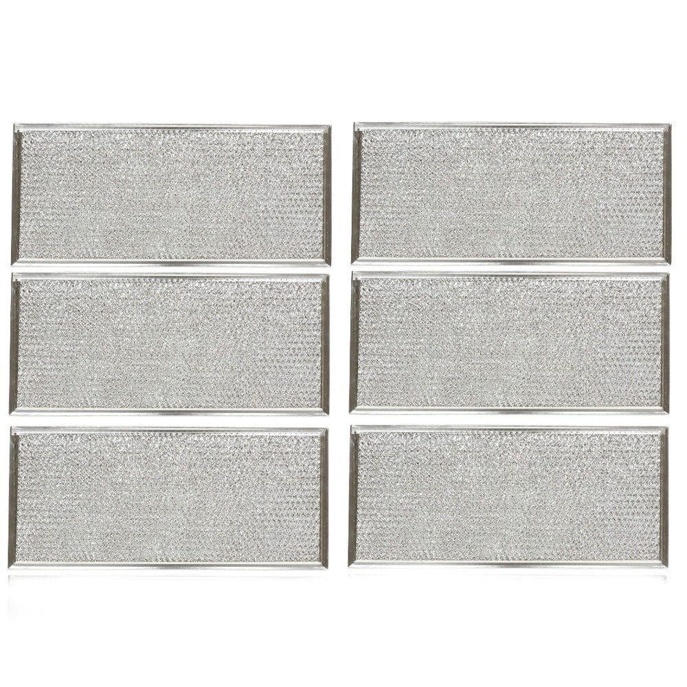 Solid Spare 6 Compatible Whirlpool W10208631A Aluminum Mesh Microwave Oven Grease Filters