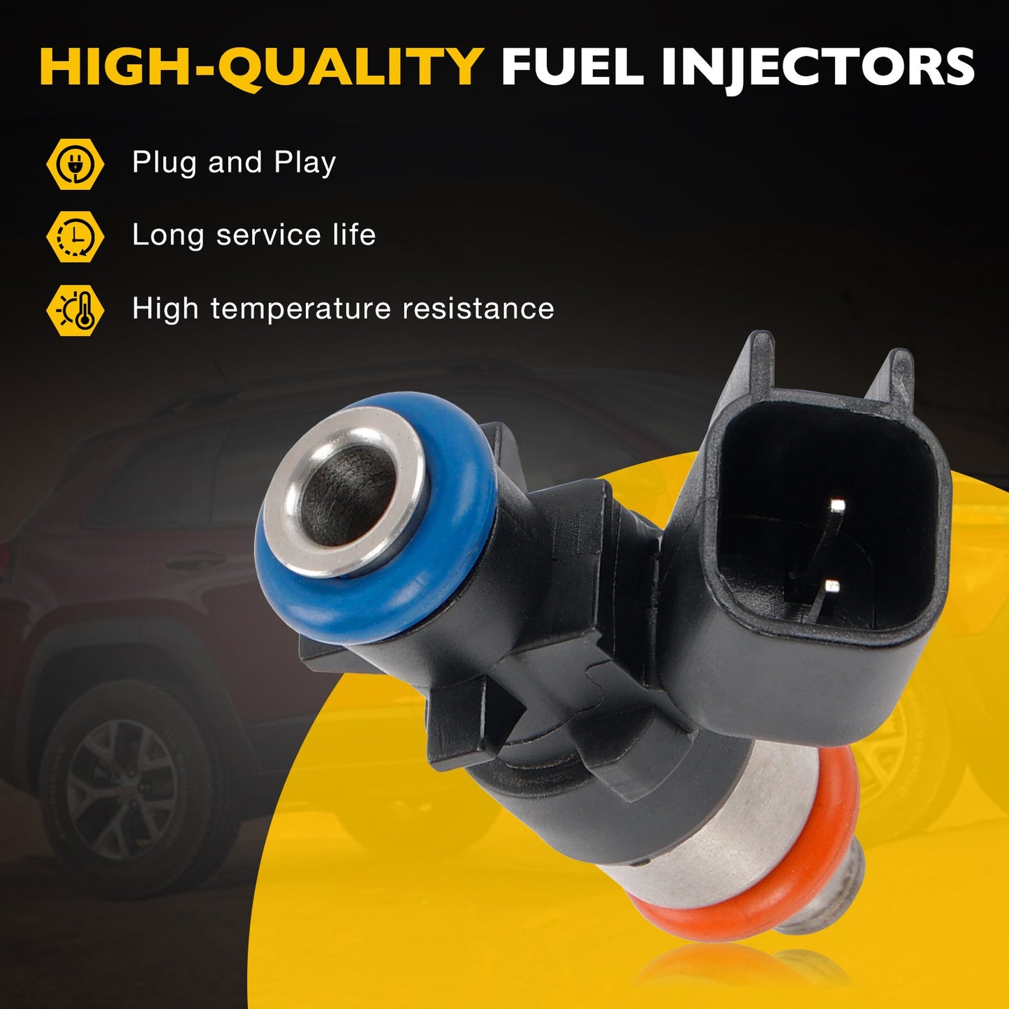 6x FJ1267 Fuel Injector Set For 2014-2017 Jeep Cherokee 3.2L V6 Gas 4627794AA