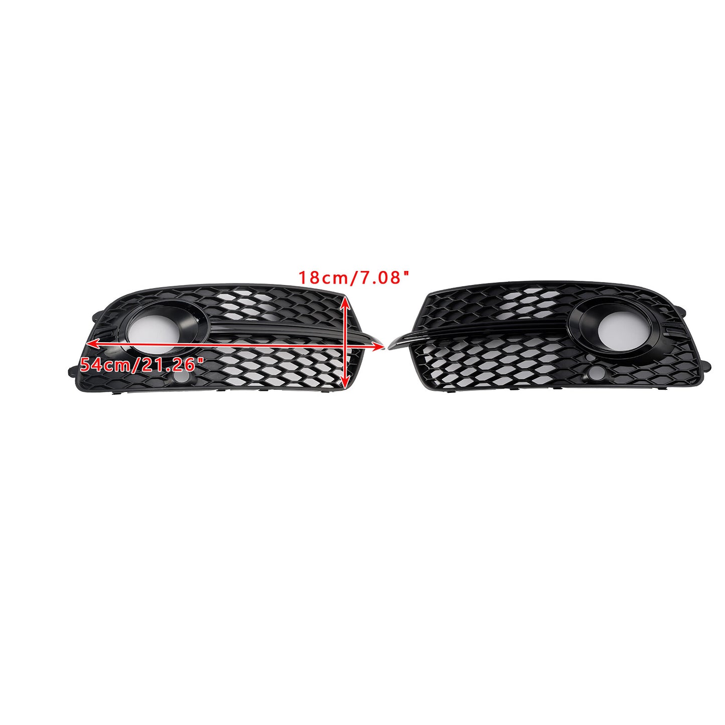 Front Bumper Fog Light Grill Grille Fit Audi Q5 S-Line SQ5 2013~2017 Black