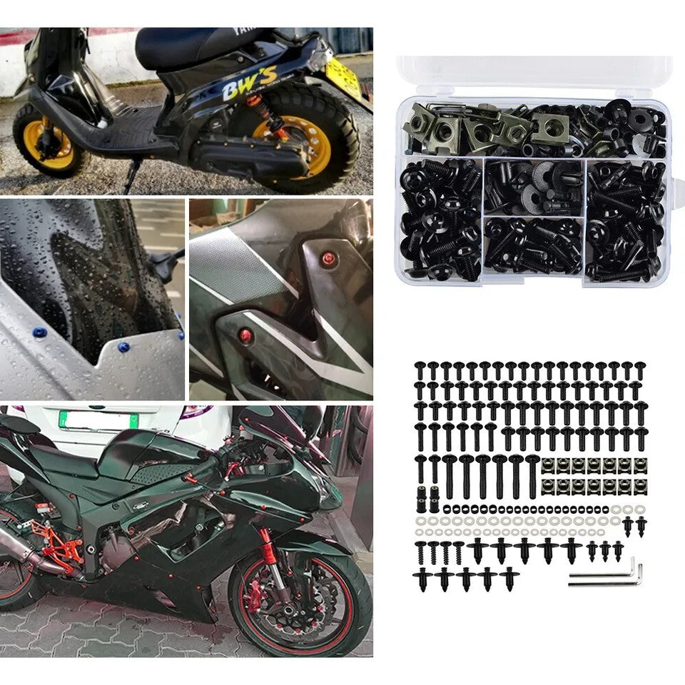 Black Complete Fairing Bolt Screws Kit For Kawasaki Ninja ZX6R 7R ZX9R ZX12R EOA