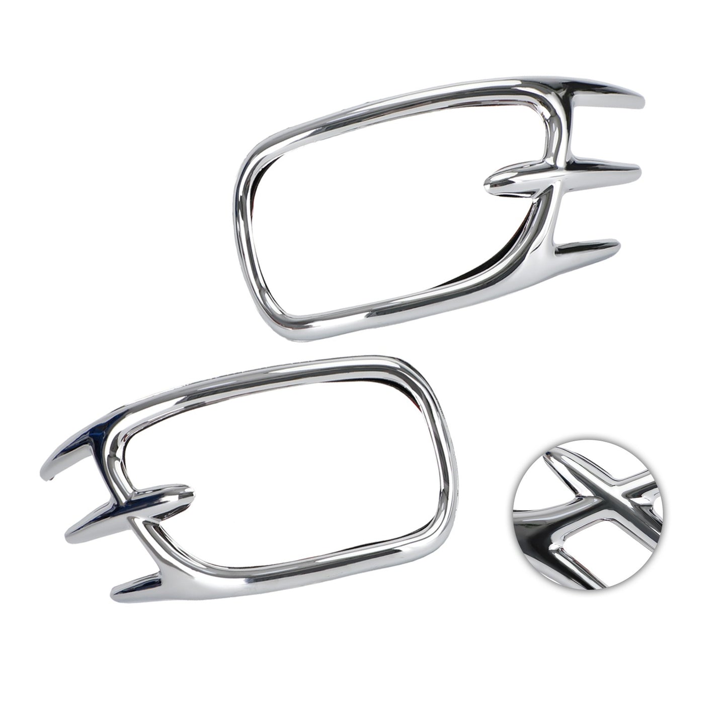 Goldwing Chrome Fairing Mirror Back Accent Grilles for 2001-2011 Honda GL1800