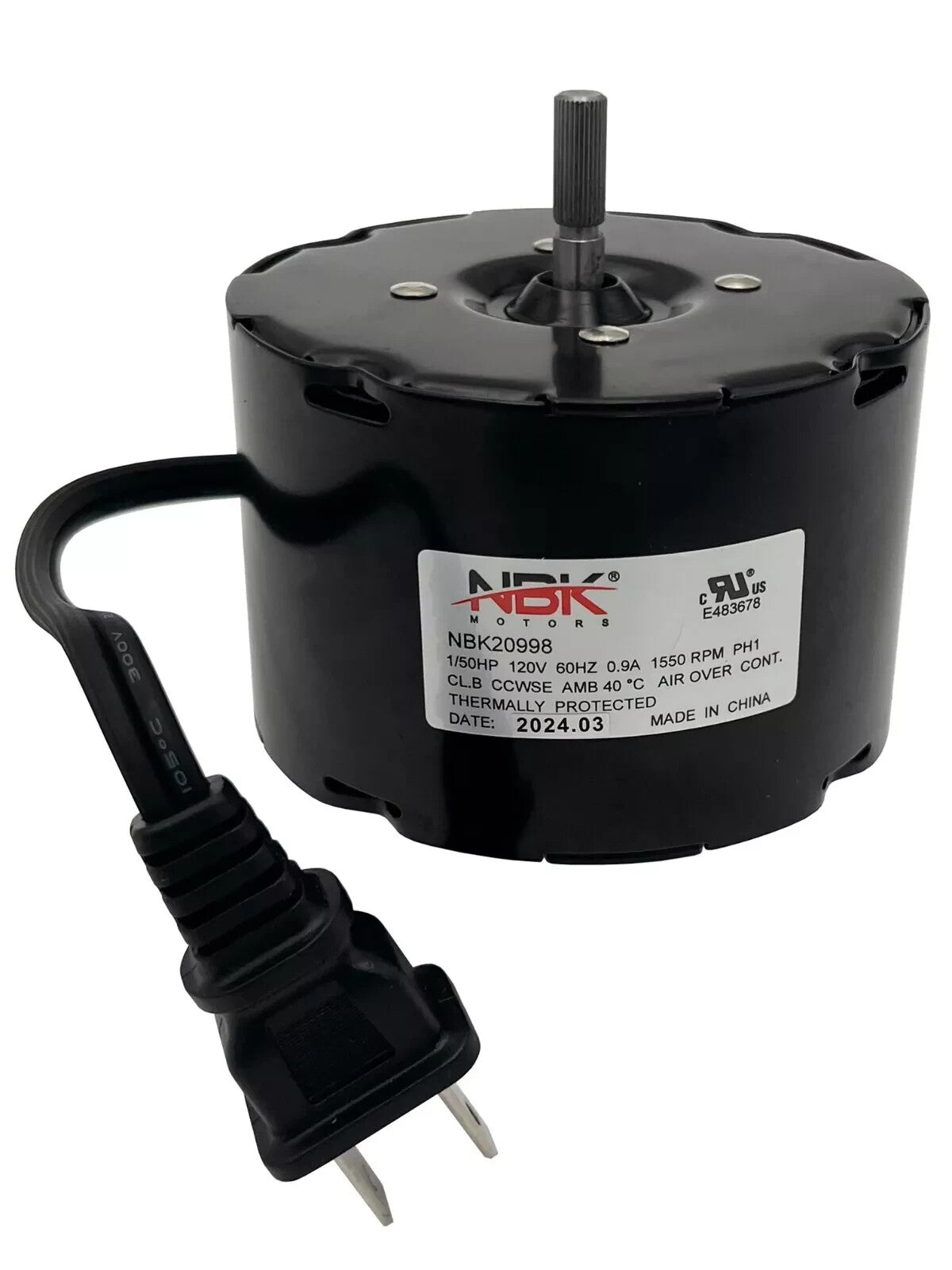 Solid Spare NBK 20998 20998-2 Vent Fan Motor & Blower Wheel Replaces Broan Nutone