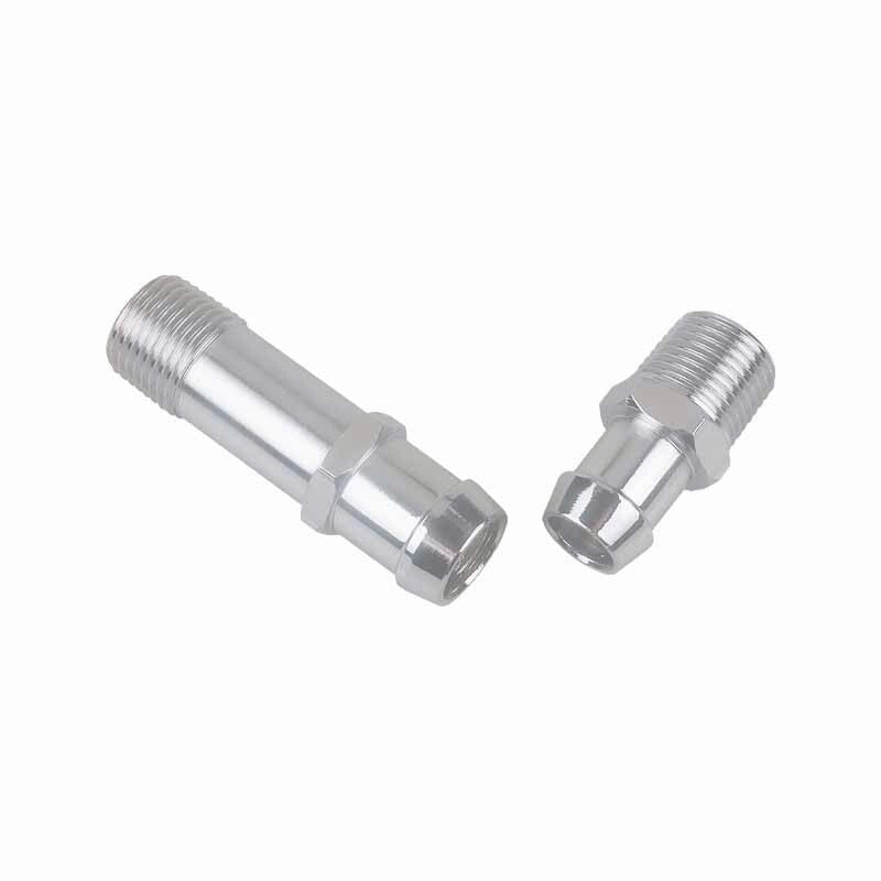 HEATER HOSE FITTING SET For 3/4" WATER PUMP 5/8" INTAKE CHROMED STEEL SBC BBC