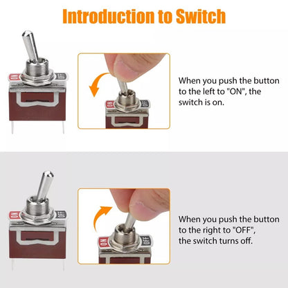Heavy Duty 20A 125V & 15A 250V Toggle Switch SPST On-Off Amp 2 Terminal Car Boat